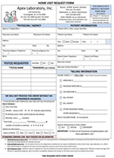 apex laboratory home visit request form